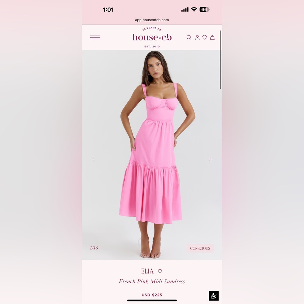 House of CB ELIA
French Pink Midi Sundress